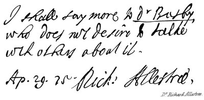 Dr Richard Allestree - English School