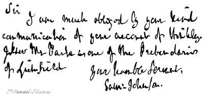 Dr Samuel Johnson - English School