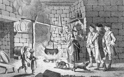 Introduction du Dr Samuel Johnson dans une cabane des Highlands, de 