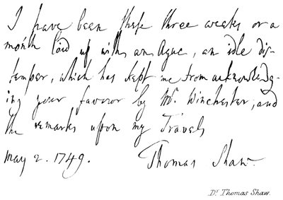 Dr Thomas Shaw - English School