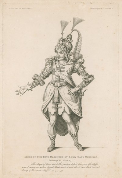 Costume de neuf masques au mariage de Lord Hays, 6 janvier 1606-7 - English School