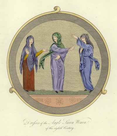 Robes des femmes anglo-saxonnes du 8ème siècle - English School