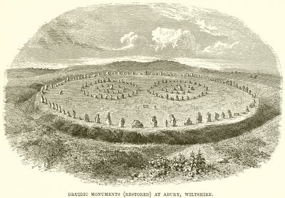 Monuments druidiques (restaurés) à Abury, Wiltshire - English School