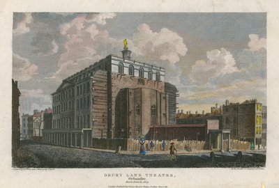 Drury Lane Theatre, Westminster, Londres ; incendié en 1809 - English School