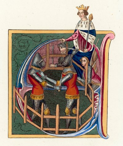 Duel devant le roi Richard II - English School