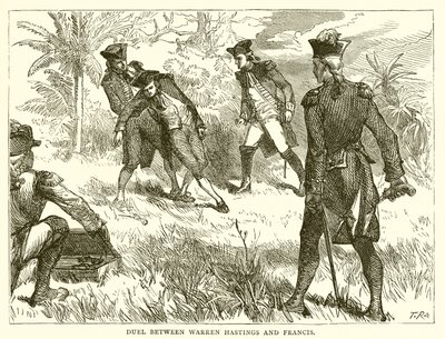 Duel entre Warren Hastings et Francis - English School