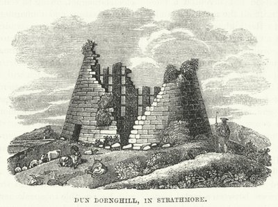 Dun Dornghill, à Strathmore (gravure) - English School