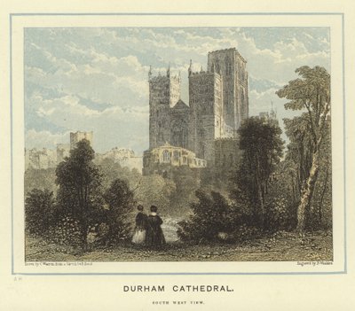 Cathédrale de Durham, vue sud-ouest - English School
