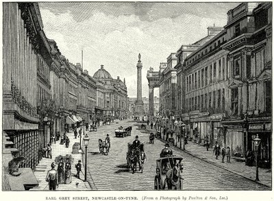 Earl Grey Street, Newcastle-on-Tyne (gravure) - English School