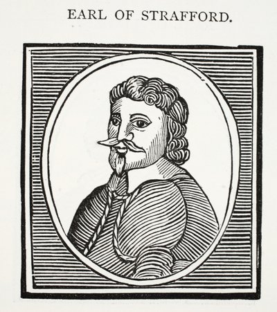 Comte de Strafford, illustration de Chap-books du XVIIIe siècle par John Ashton, pub. 1882 - English School