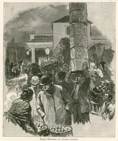 Tôt le matin au marché de Covent Garden, Londres - English School