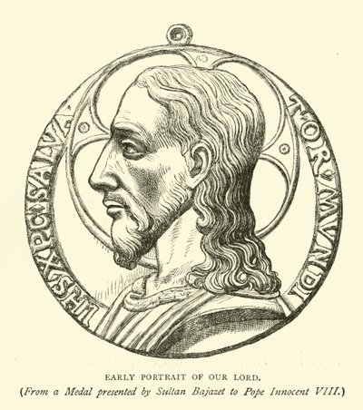 Portrait ancien de Notre Seigneur - English School