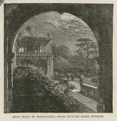 Aile est au clair de lune, depuis la fenêtre de la salle des tableaux, Holland House - English School