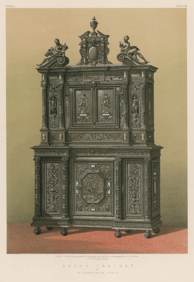 Cabinet en ébène - English School