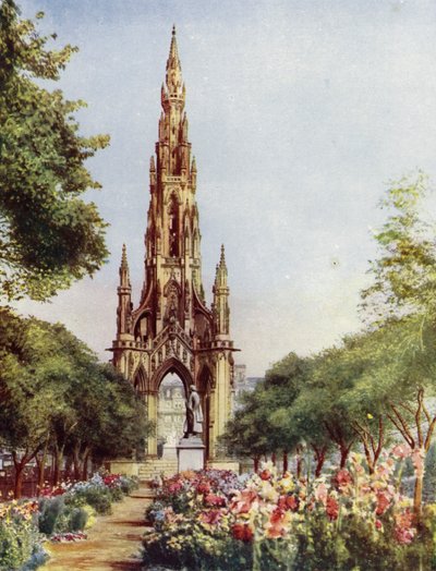 Édimbourg, Monument de Sir Walter Scott - English School