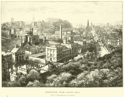 Édimbourg, depuis Calton Hill - English School