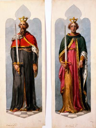 Édouard II et Richard I - English School