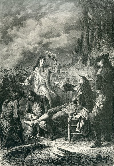 Edward Villiers blessé à la bataille de Newbury, 1643 - English School