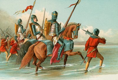 Édouard, le Prince Noir, traversant la Somme - English School