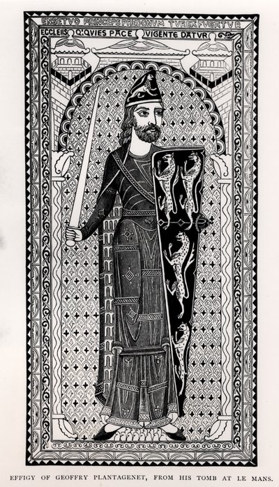 Effigie de Geoffroy Plantagenêt (1113-1150) de son tombeau au Mans - English School