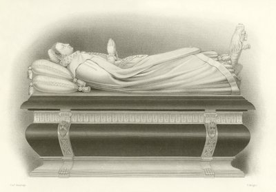 Effigie de Marie, reine des Écossais sur sa tombe à l