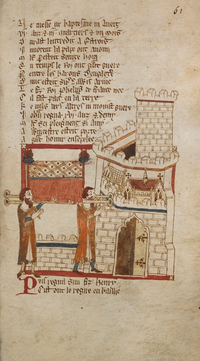 Le corps du roi Jean est emmené à la cathédrale de Worcester pour l