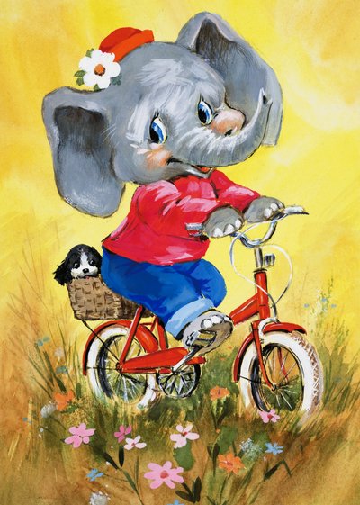 Éléphant sur un vélo - English School