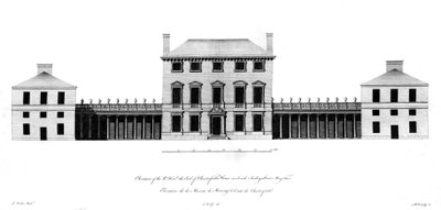 Élévation de la Maison du Très Honorable Comte de Chesterfield, 1767 - English School