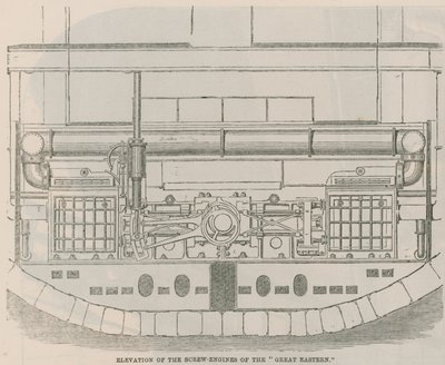 Élévation des moteurs à vis du Great Eastern - English School