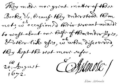 Elias Ashmole - English School