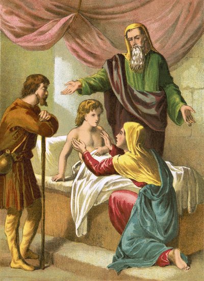 Élie ressuscitant le fils de la veuve - English School