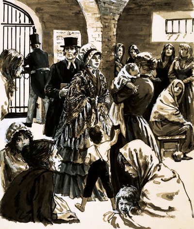 Elizabeth Fry est devenue militante pour la réforme des prisons après avoir visité la prison de Newgate - English School