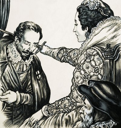 Elizabeth I fait chevalier l