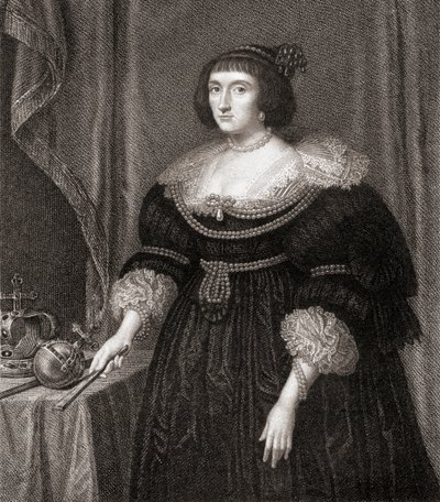 Élisabeth, reine de Bohême (1596-1662), de Lodges British Portraits, 1823 - English School