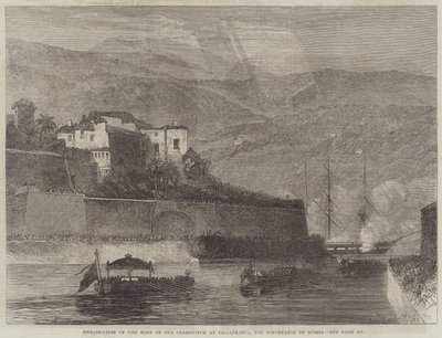 Embarquement du corps du Czarewitch à Villafranca, pour le transport en Russie - English School