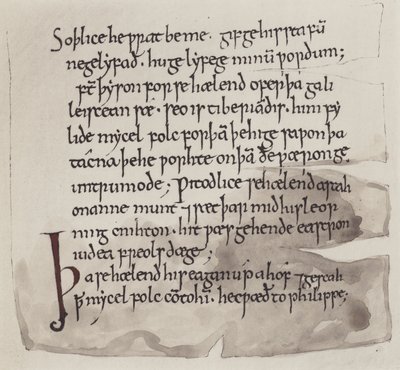 Anglais, anglo-saxon (litho) - English School
