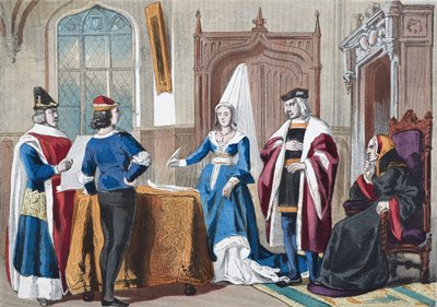 Costumes anglais de la fin du XVe siècle, de 