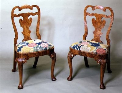 Chaises anglaises, début du 18e siècle - English School