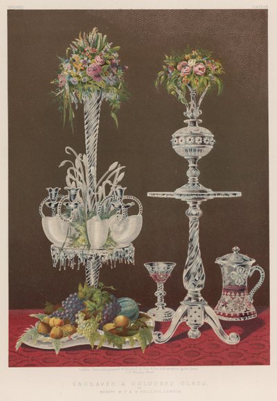 Verre gravé et coloré - English School