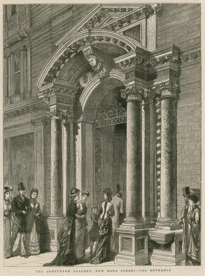 Entrée de la Galerie Grosvenor, New Bond Street, Londres - English School