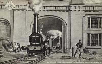 Entrée de la maison des locomotives de Camden Town, 1838 - English School
