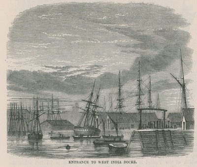 Entrée des docks des Indes occidentales - English School