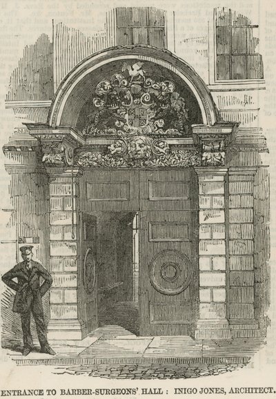 Entrée du Barber-Surgeons Hall, Monkwell Street - English School