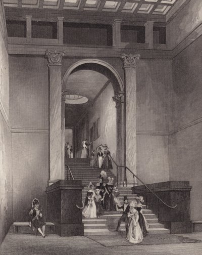 Entrée de la National Gallery, Londres - English School