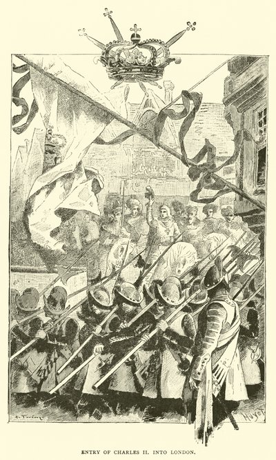 Entrée de Charles II à Londres - English School