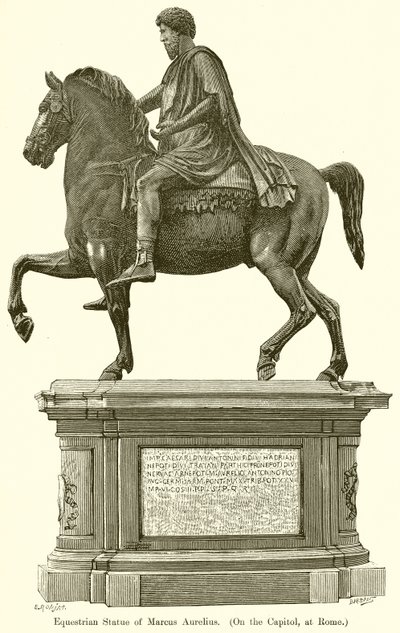 Statue équestre de Marc Aurèle (au Capitole, à Rome) - English School