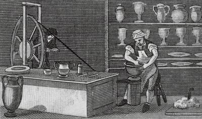 Étrurie, les poteries (gravure) - English School