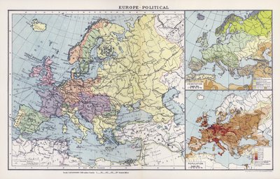 Europe, politique (litho en couleur) - English School