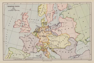 États européens en 1792 - English School