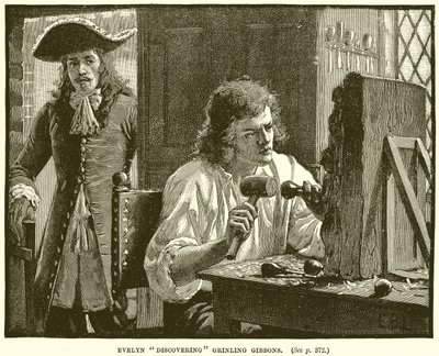 Evelyn découvrant Grinling Gibbons - English School